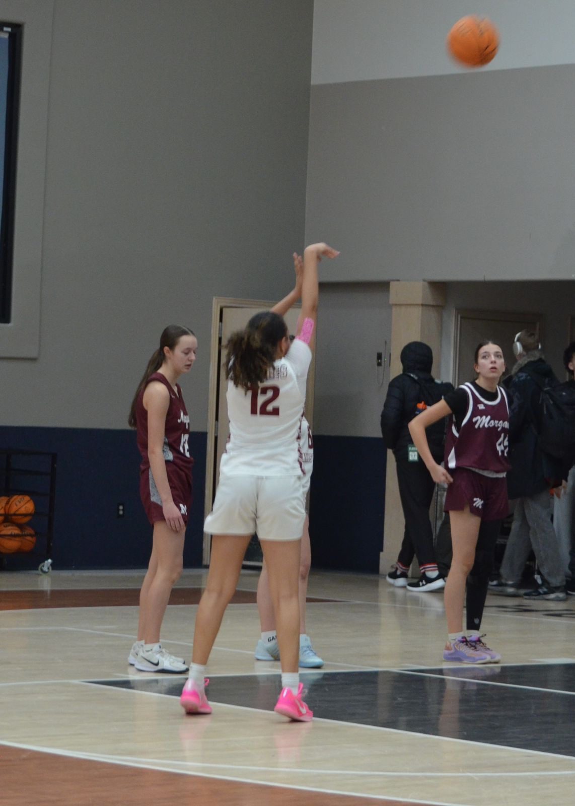 Naima shooting a free throw
