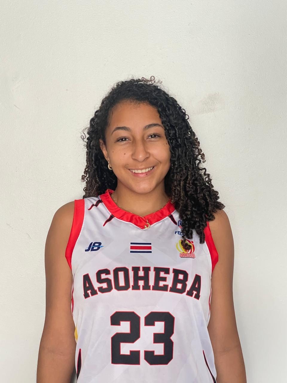 Naima Babb Chaves in a Costa Rica ASOHEBA national team jersey, number 23